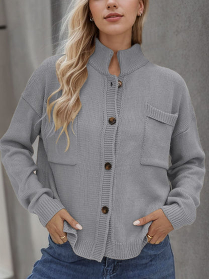 Button Up Long Sleeve Cardigan | Casual Tops | Fall Cardigans