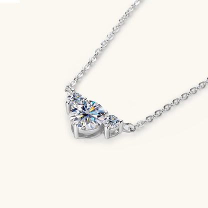 1.2 Carat Moissanite 925 Sterling Silver Necklace - Wander Free Boutique - 1.2 Carat Moissanite 925 Sterling Silver Necklace