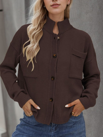 Button Up Long Sleeve Cardigan | Casual Tops | Fall Cardigans