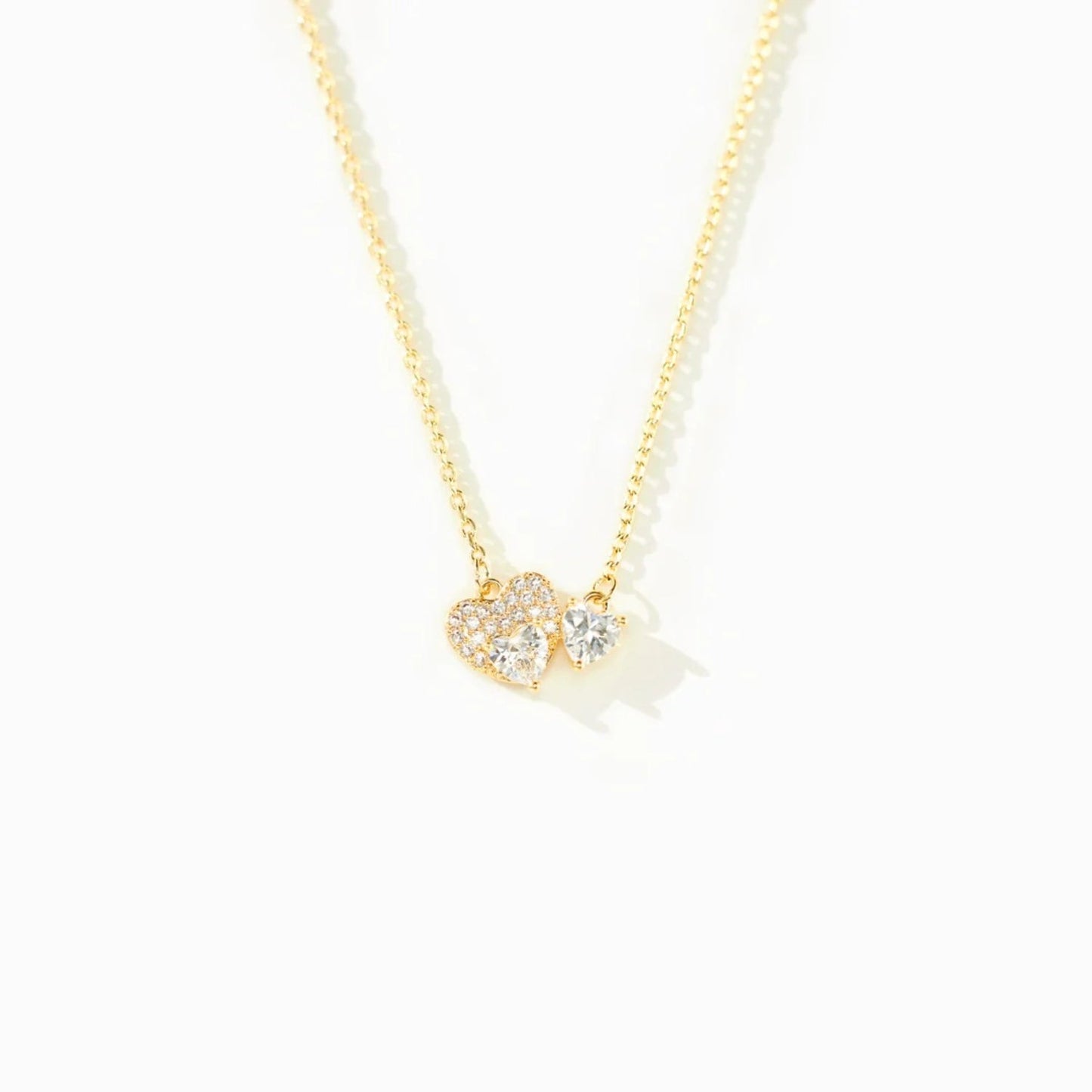 18K Gold - Plated 925 Sterling Silver Zircon Heart Necklace - Wander Free Boutique - 18K Gold - Plated 925 Sterling Silver Zircon Heart Necklace