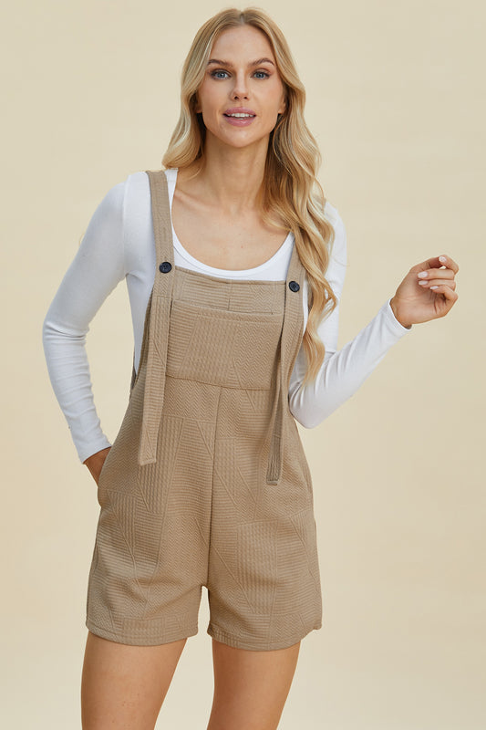 Overall Textures Sleeveless Romper