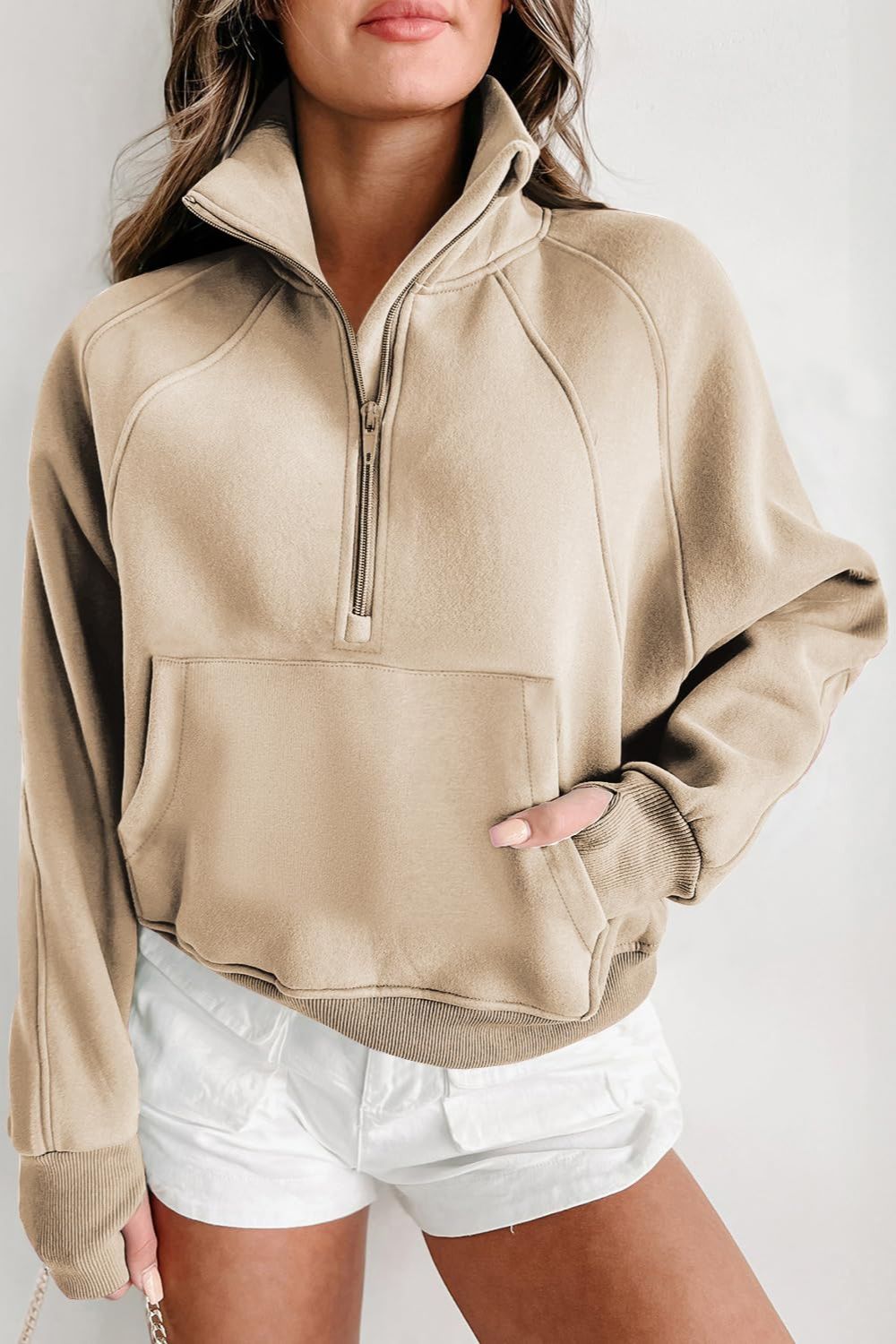 Half Zip Long Sleeve Sweatshirt | Cozy Sweatshirt | Loungewear