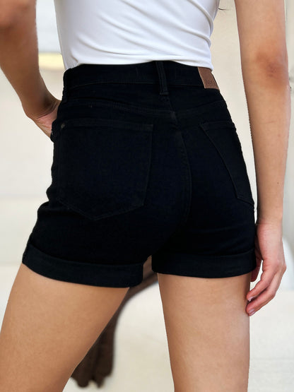 Judy Blue  High Waist Tummy Control Cuffed Denim Shorts