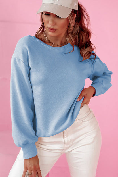 Bow Cutout Round Neck Long Sleeve Sweatshirt | Winter Fashion | Winter Sweater