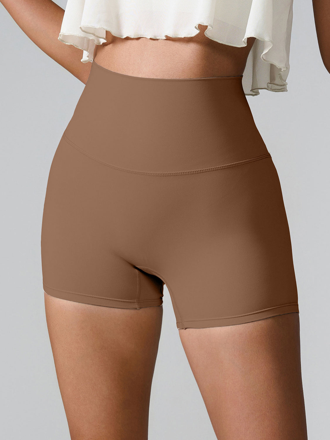 High Waist Active Shorts with Pockets