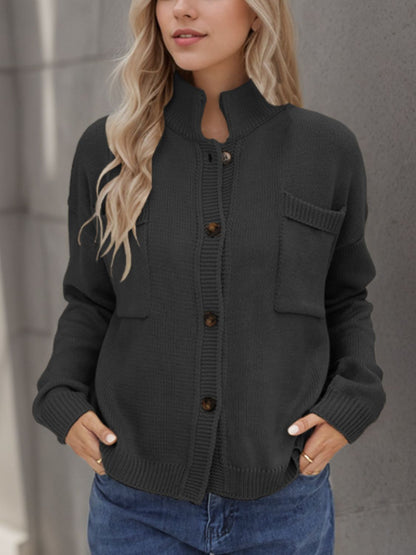 Button Up Long Sleeve Cardigan | Casual Tops | Fall Cardigans