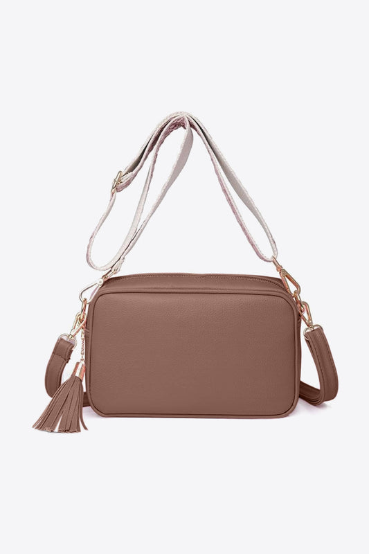 Leather Tassel Crossbody Bag