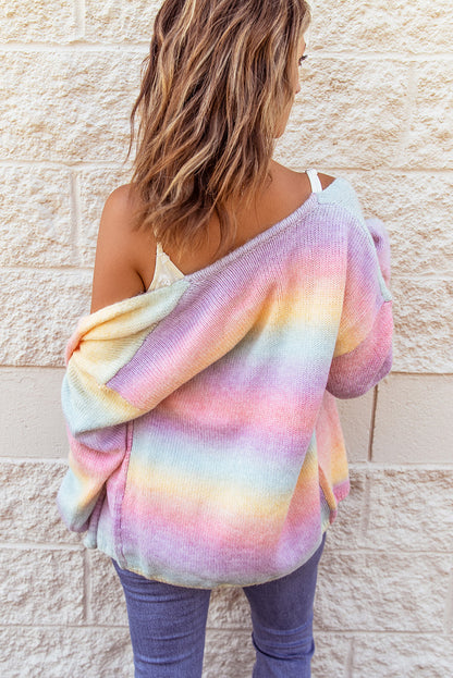 Gradient Open Front Drop Shoulder Cardigan | Lover Era | Cardigan