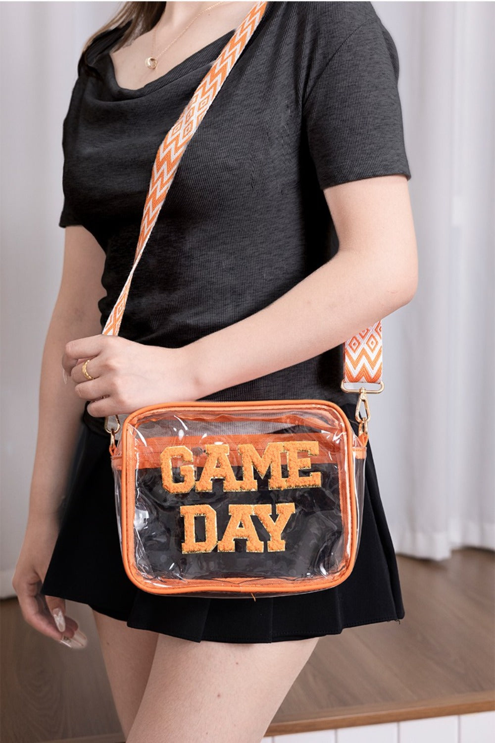 GAME DAY Stadium Approved Transparent Crossbody Bag | Football Season | Basketball Season