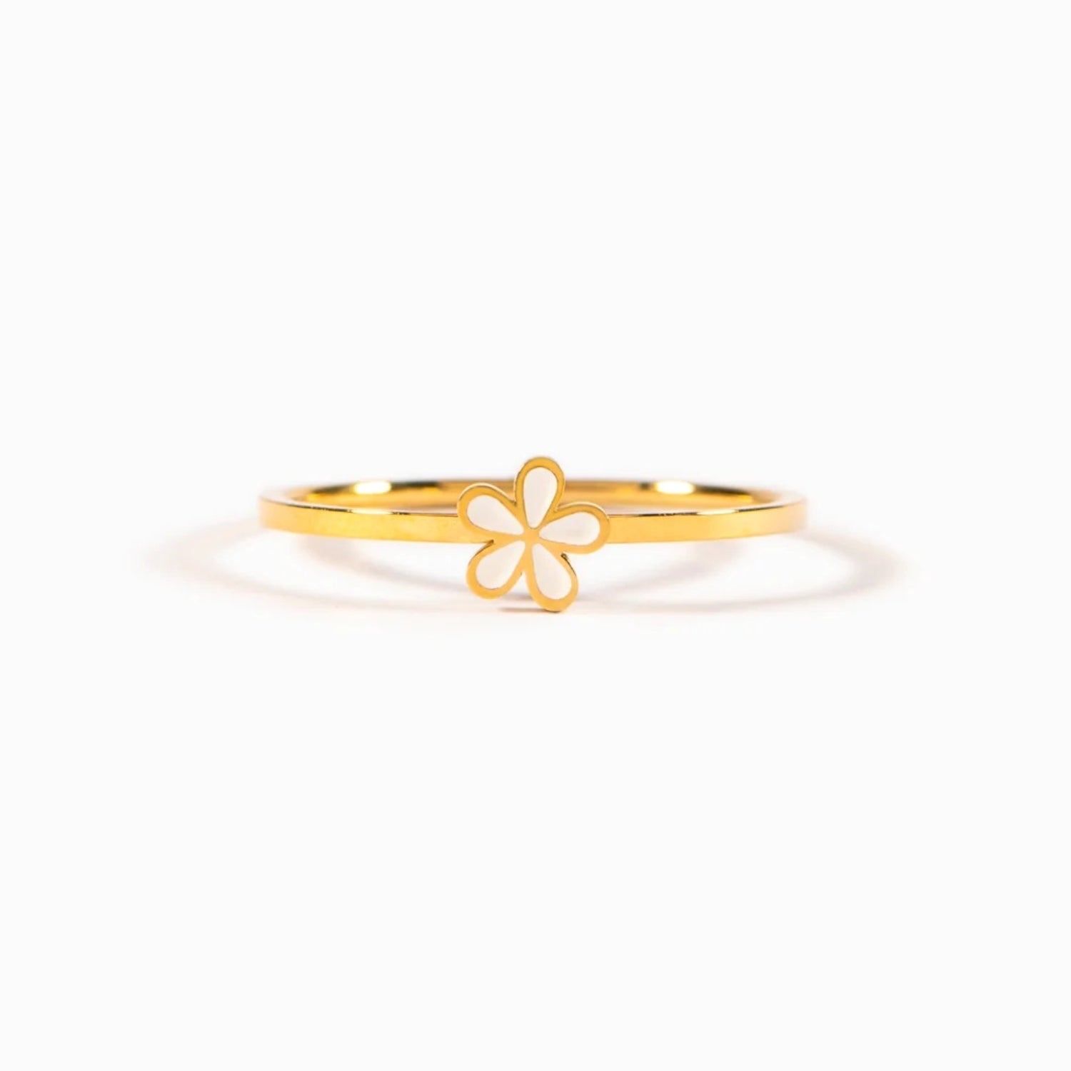 925 Sterling Silver Enamel Flower Ring - Wander Free Boutique - 925 Sterling Silver Enamel Flower Ring