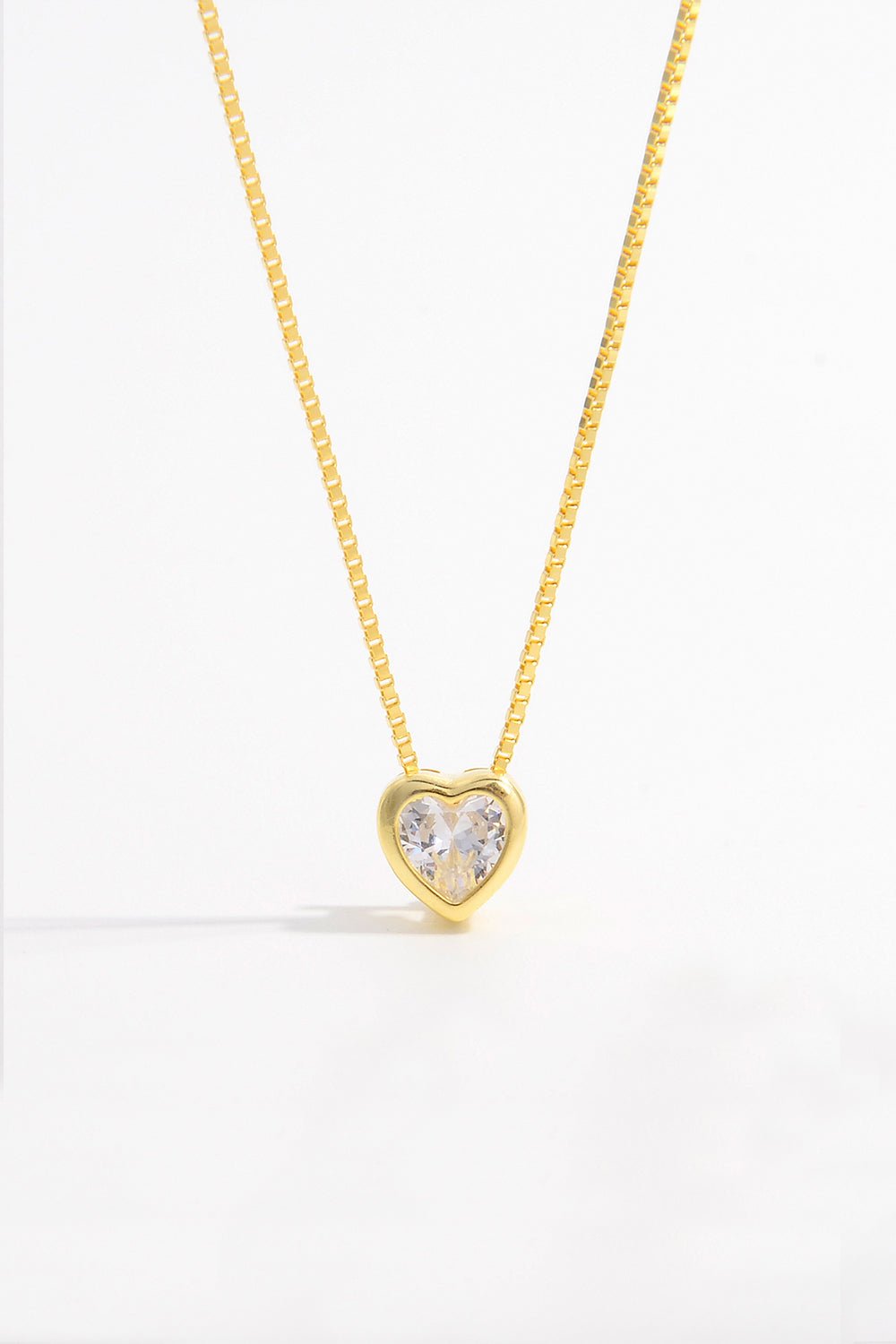 925 Sterling Silver Inlaid Zircon Heart Pendant Necklace - Wander Free Boutique - 925 Sterling Silver Inlaid Zircon Heart Pendant Necklace