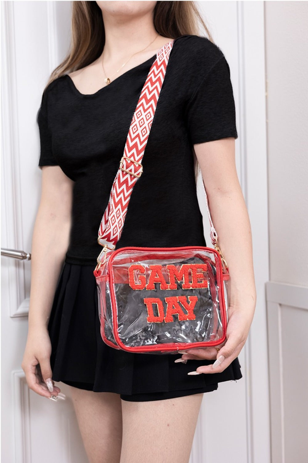 GAME DAY Stadium Approved Transparent Crossbody Bag | Football Season | Basketball Season