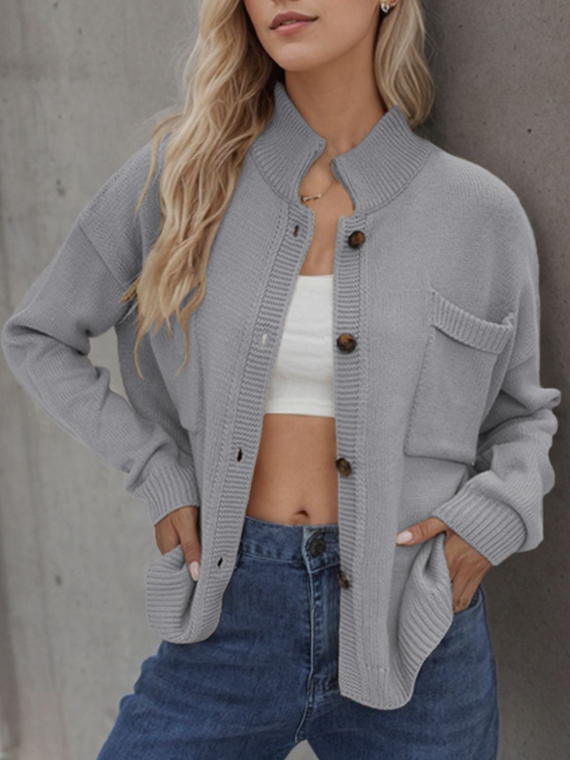 Button Up Long Sleeve Cardigan | Casual Tops | Fall Cardigans