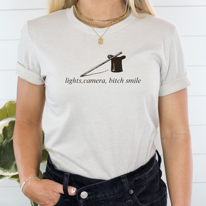 Lights Camera Bitch Smile Shirt | Taylor Swift Merch | TTPD