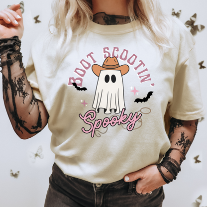 Ghost Cowboy Halloween T-Shirt | Spooky Season | Halloween Ghost Girly Shirt