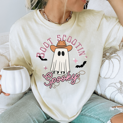 Ghost Cowboy Halloween T-Shirt | Spooky Season | Halloween Ghost Girly Shirt