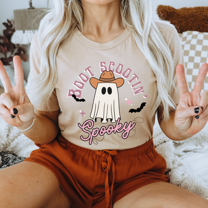 Ghost Cowboy Halloween T-Shirt | Spooky Season | Halloween Ghost Girly Shirt