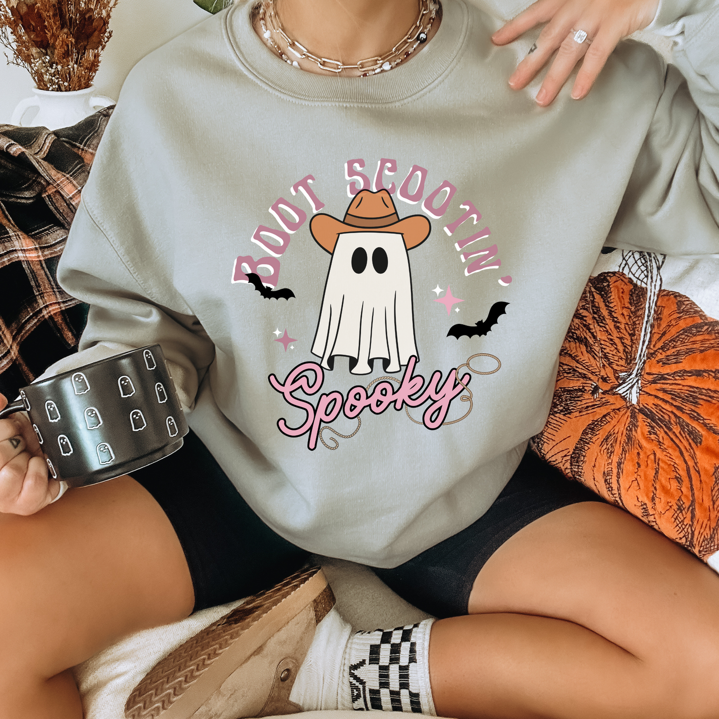 Ghost Cowboy Halloween T-Shirt | Spooky Season | Halloween Ghost Girly Shirt