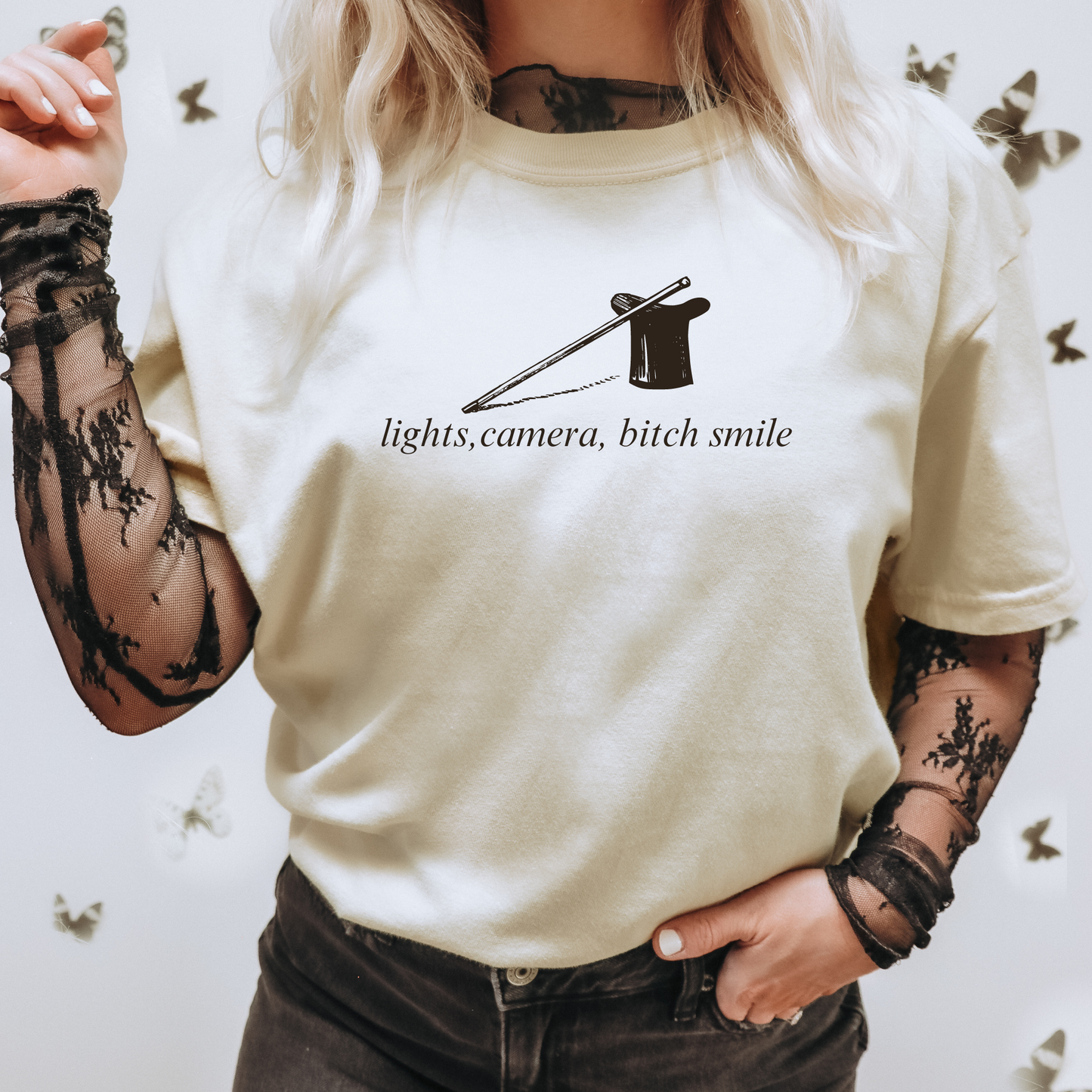 Lights Camera Bitch Smile Shirt | Taylor Swift Merch | TTPD