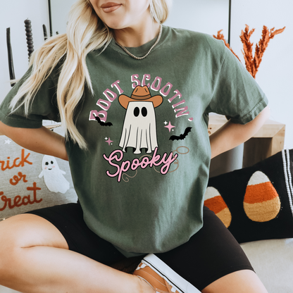 Ghost Cowboy Halloween T-Shirt | Spooky Season | Halloween Ghost Girly Shirt