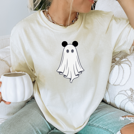 Ghost Mickey Ear Disney Parks Tee | Walt Disney World Disneyland | Disney Halloween