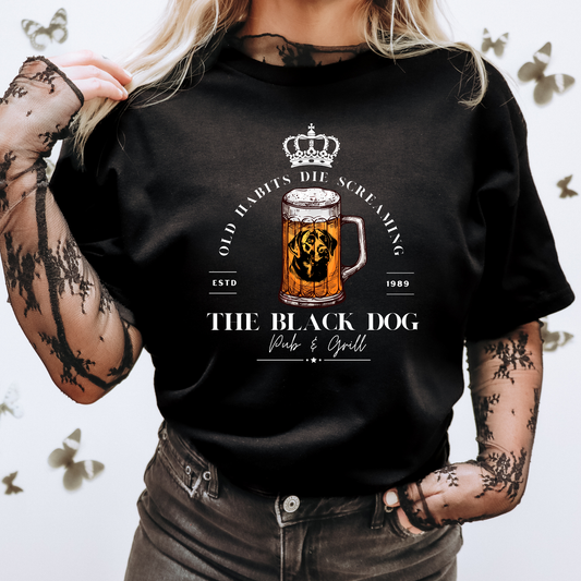 The Black Dog Shirt |  Old Habits Die Screaming | Tortured Poets Department Merch | Taylor Swift