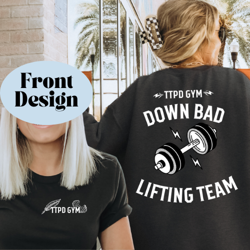 Down Bad Crying At The Gym | Oversized Gym Shirt | Subtle Taylor Swift TTPD Tee