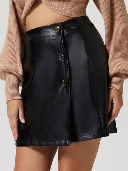 Buttoned High Rise Mini Skirt | Skirts | Everyday Fashion