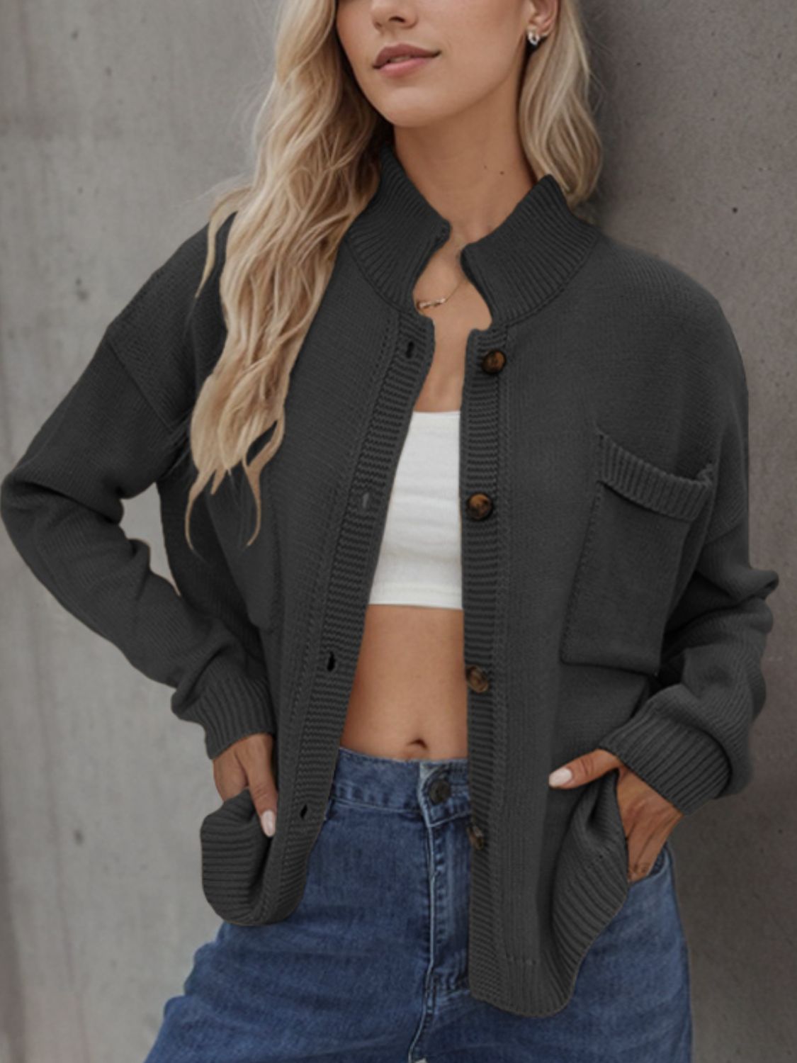 Button Up Long Sleeve Cardigan | Casual Tops | Fall Cardigans