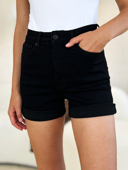 Judy Blue  High Waist Tummy Control Cuffed Denim Shorts