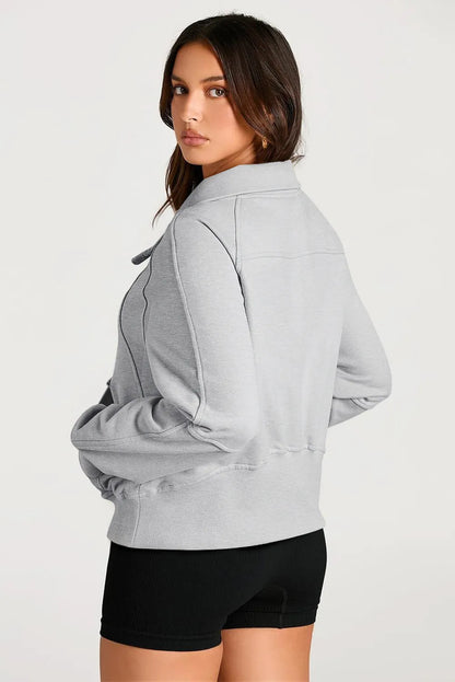 Half Zip Long Sleeve Sweatshirt | Casual Fashion | Fall Trends