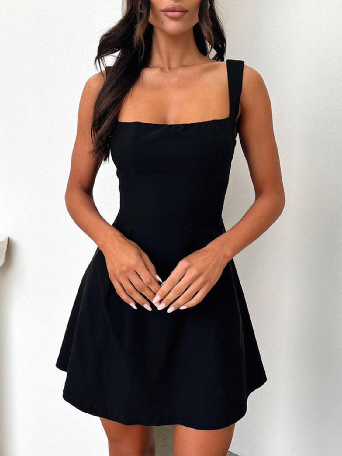 Bow Back Square Neck Mini Dress | Mini Dress | Date Night Dresses