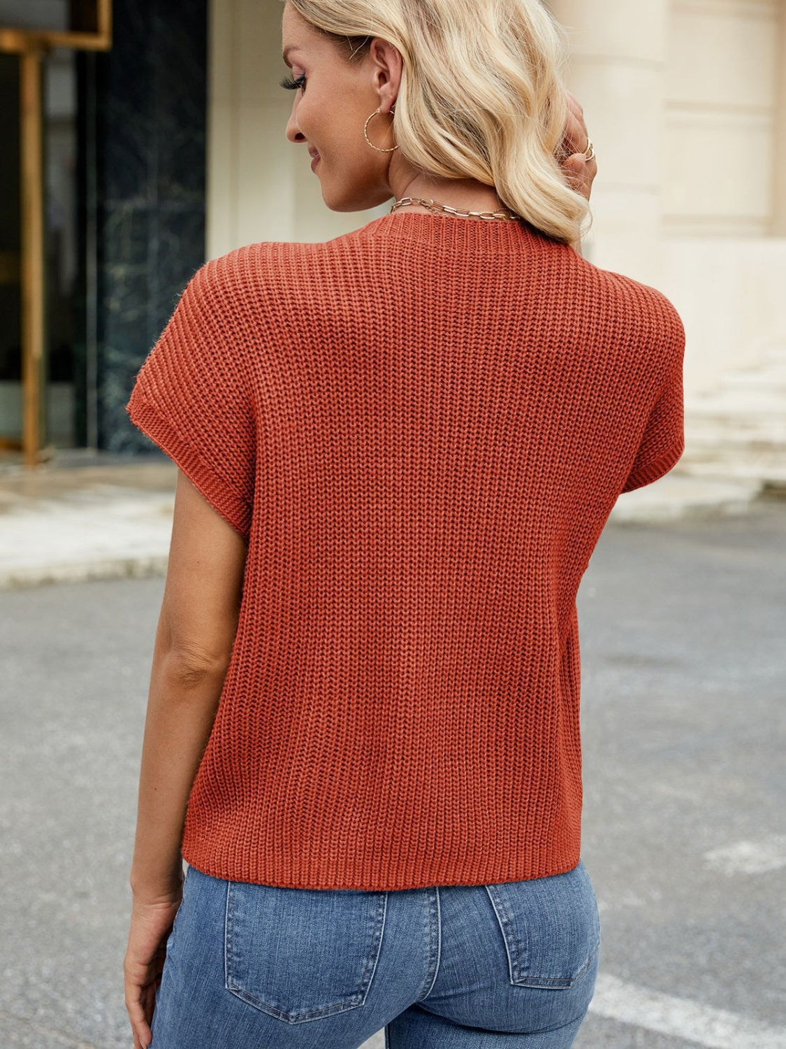 Round Neck Short Sleeve Sweater | Casual Fashion | Winter Fashion