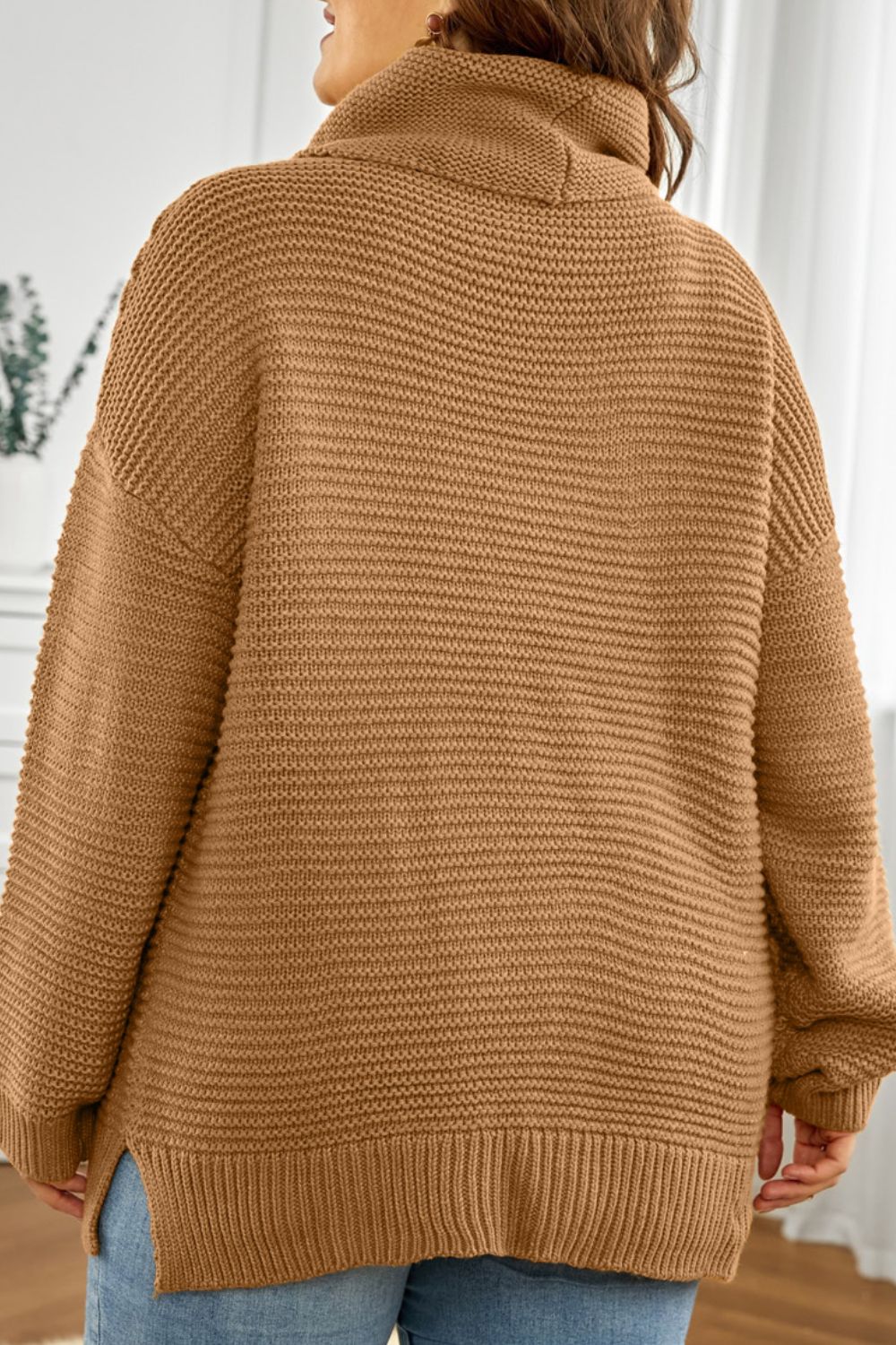 Side Slit Turtleneck Long Sleeve Sweater | Winter Sweater | Sweater Weather