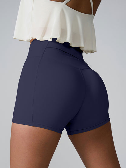 High Waist Active Shorts with Pockets