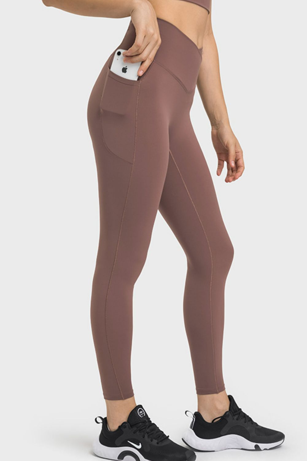 V-Waist Yoga Activewear Leggings with Pockets