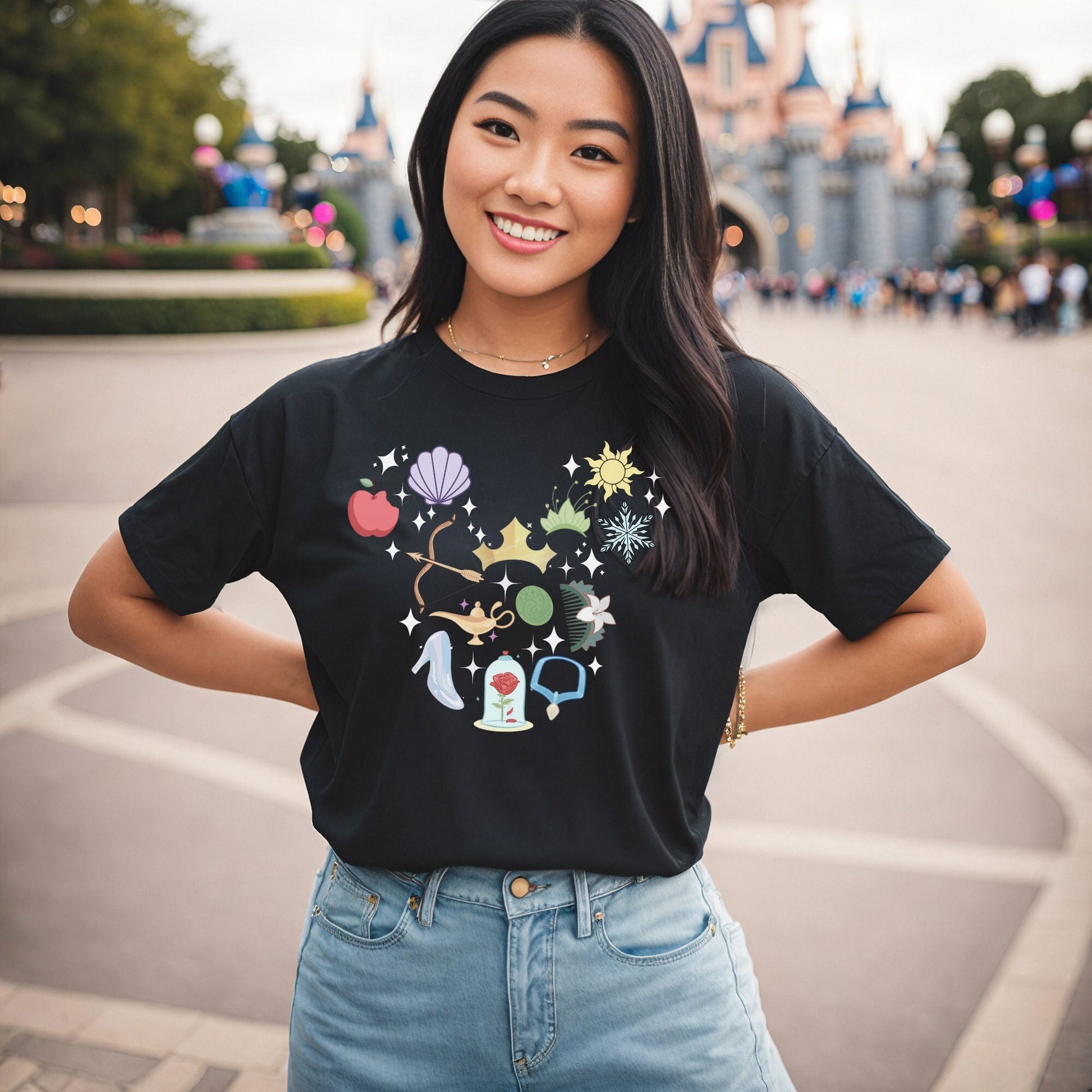 Disney Princess Icons Shirt, Disney Shirt Disney Princess Tee, Disney Princess Characters Shirt, Disney Girl Trip Shirt,Disneyland Shirt